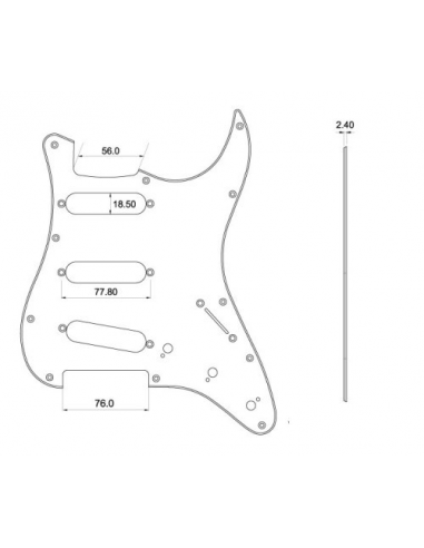 Accessori per chitarra di tipo moderno Placca di graffio per battipenna per chitarra elettrica ST per Fender Strat Stratocaster JBP-X 